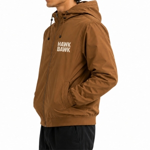 Veste coupe-vent à capuche pour homme, fermeture éclair sur le devant, capuche réglable, poignets élastiques, poche latérale, coutures soignées - Product Image 3