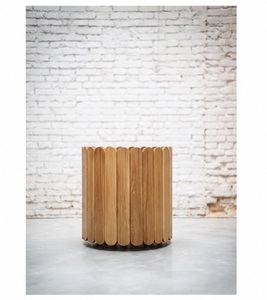 Handcrafted Solid Wooden Slat Planter Eco-Friendly Flower <b>Pot</b> for Indoor Outdoor Garden Decor Wholesale Modern Plant <b>Holder</b> - Product Image 5