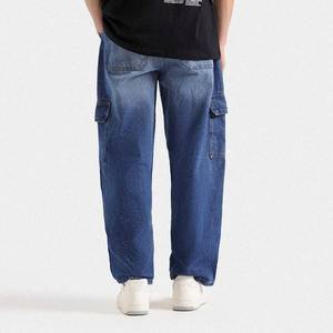 Jeans amples gothiques pour hommes en gros, broderie de logo personnalisée, haute qualité, coupe large, mode décontractée et confortable - Product Image 5