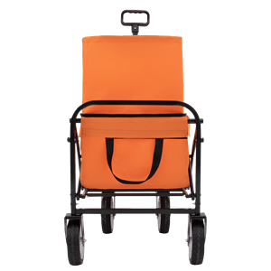 Carrello da carro pieghevole arancione fuoristrada pesante 225 libbre per pesca Utility supporta carrello da spiaggia pieghevole per campeggio - Product Image 6