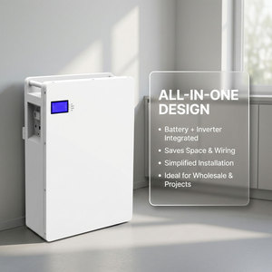 ระบบจัดเก็บพลังงานภายในบ้านแบบออลอินวัน 5kWh 8kWh แบตเตอรี่แบบตั้งพื้น 51.2V LiFePO4 พร้อมอินเวอร์เตอร์ CAN RS485 - Product Image 1