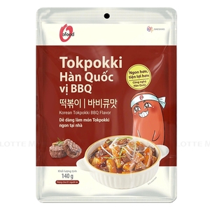 Ofood Premium Tokpokki Coreano Instantáneo Sabor BBQ 140g, Comida Callejera Asiática Rápida y Fácil, Fabricante Mayorista de Pastel de Arroz - Product Image 1