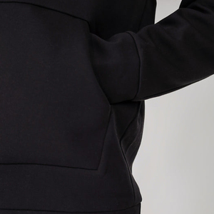 Sudadera con Capucha Negra Extra Grande Personalizada para Hombre, con Capucha con Cordón y Bolsillo Tipo Canguro, Estilo Urbano - Product Image 5