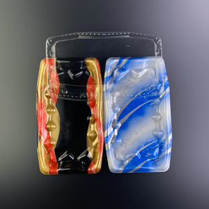 Premium Black-Red Styrofoam PSP Material Blister Tray Sushi Salad OFUNA 2-5 Disposable Rectangle Shape Plastic Plate Bowl - Product Image 3