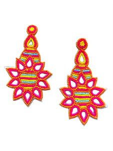 Pendientes de Mujer con Cuentas y Bordados Elegantes de BIRDS, Ideales para Atuendos Casuales y Festivos, Disponibles en Diseño Floral - Product Image 6