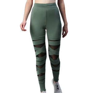 Leggings de Yoga de Cintura Alta y Diseño Nuevo de Primefield, Color Sólido, con Aberturas, de Spandex y Nailon, Pantalones para Mujer - Product Image 1