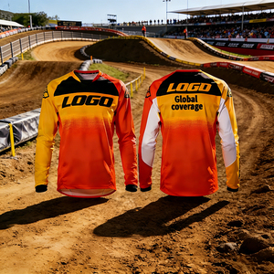 Maillot de course VTT Downhill Motocross à séchage rapide et respirant, avec logo personnalisé, vêtements de VTT DH, vêtements de sport BMX tout-terrain, OEM - Product Image 5
