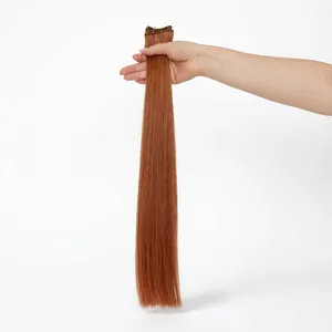 Perruque complète en dentelle 100 % cheveux Remy, raides, avec mèches, longue, brun miel, texture ondulée naturelle, cheveux humains, personnalisable - Product Image 1