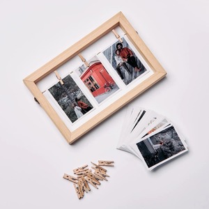Handmade Wooden Photo <b>Frame</b> with Logo Nature Color & Customized Size <b>for</b> Home Office Bedroom Living Room <b>Wall</b> Decoration - Product Image 1