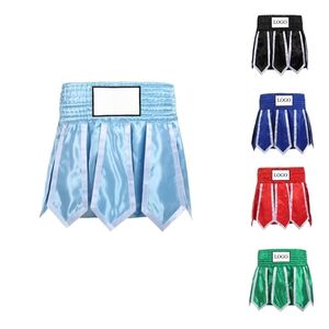 Falda de Boxeo Profesional Rosa de Satén, Ropa de Combate de Kickboxing, Transpirable, de Alta Calidad, Pantalones Cortos de Entrenamiento OEM ODM - Product Image 5