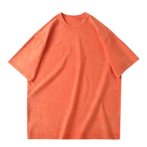เสื้อยืดคอตตอนทรงโอเวอร์ไซส์ ล้างสีแบบแอซิดวอช สกรีนโลโก้ได้ เนื้อผ้าหนา วินเทจ เสื้อเปล่า ขายส่งจากโรงงาน - Product Image 2