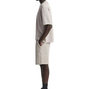 Conjunto de Camiseta y Pantalones Cortos de Verano para Hombre, Estilo Casual, con Estampado DTG, Lavado Ácido, Efecto Rasgado y Desgastado, Personalizado - Product Image 4