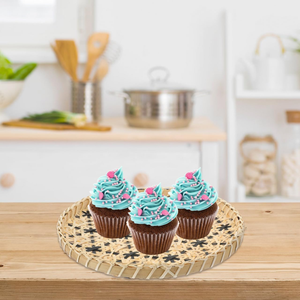 ถาดเสิร์ฟไม้ไผ่ธรรมชาติทำมือจากเวียดนามสำหรับใส่อาหาร ตะกร้าผลไม้ ตะกร้าแขวนผนังสำหรับตกแต่ง B2B - Product Image 5