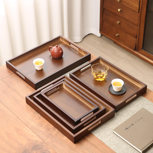Wooden Rectangular <b>Tea</b> <b>Tray</b> Wooden <b>Tray</b> Wooden Hotel Dinner <b>Tray</b> Suitable for Dinner Dessert Bathroom Supplies Kitchen Storage - Product Image 3