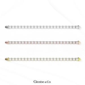 Pulseras de Cadena y Eslabones, Pulsera Tenis Vietnamita - Diseño VIP Esmeralda (Piedras de 4x6 mm) Pulseras de Plata con Circonita Cúbica Glosbe & Co - Product Image 3