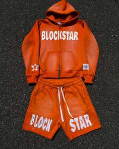 Custom Screen Print <b>Zip</b> <b>up</b> <b>Jacket</b> Hoodie With Short Nylon Waterproof Two Piece Short Set Streetwear Windbreaker Tracksuit Men - Product Image 6