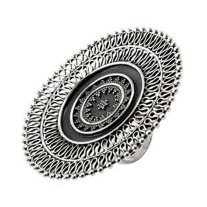 Antique Filigree Design <b>Adjustable</b> <b>Ring</b> Made From 925 Solid Sterling Silver Retro Style Delicate Flower Design Bohemian Jewelry - Product Image 1