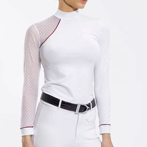 Chemise d'équitation à manches longues pour femmes, design OEM, vêtements de sport équestres - Product Image 2