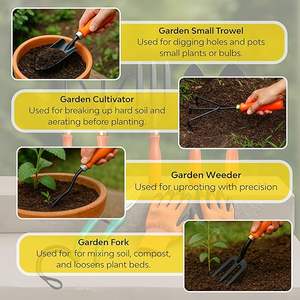 Kit de Herramientas de Jardinería para Hogar y Jardín, 7 Piezas, Ligeras, Portátiles y Duraderas, para Interior y Exterior - Product Image 5