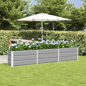 Fioriera in Acciaio Grigio Chiaro 94.49 X 15.75 X 17.72 Pollici, Vasi e Fioriere - Product Image 1