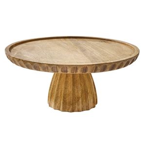 Minimalistic Round Wood <b>Cake</b> <b>Stand</b> Handmade Pedestal Dessert Display for Wedding Birthday Party Table for hotel - Product Image 1