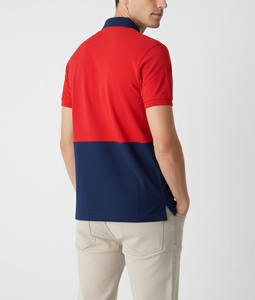 Chemise polo pour homme légère et respirante, couleur unie, coton, élégante, bicolore, manches courtes, mode été, services OEM - Product Image 2