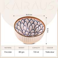 Ensemble de 6 bols en porcelaine Kairaus, écologiques, minimalistes, inspirés du jasmin, petits bols en céramique pour soupes et mélanges, pour cadeaux
