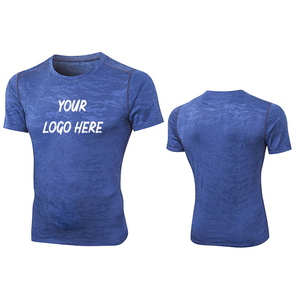 Camiseta Personalizada de Manga Corta para Hombre, Corte Ajustado, Cuello Redondo, Secado Rápido, Tejido de Punto, Color Sólido, Informal, con Logotipo Estampado en la Parte Delantera - Product Image 2