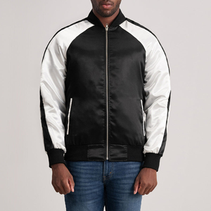 Vestes en satin pour hommes en gros, grandes tailles, respirantes, unies, pour l'hiver, prix de gros - Product Image 1