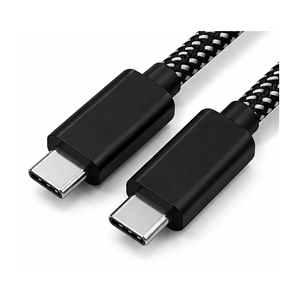 Type C to Type C Nylon Braided USB Cable 3A Fast <b>Charging</b> for Mobile Phone Data Sync and Power Delivery - Product Image 2