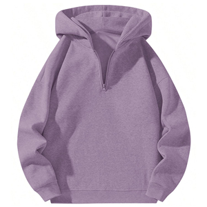 Sweat-shirts à fermeture éclair pour hommes, 100% coton, tissu polaire, coupe-vent, broderie personnalisée, impression OEM ODM en gros - Product Image 4