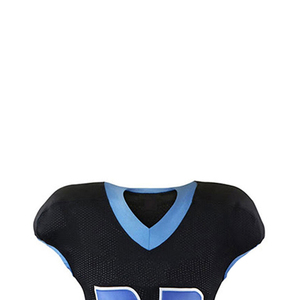 Ensemble d'uniformes de football américain personnalisés pour hommes, maillot sans manches en mesh, pantalon bleu, numéro 22, polyester respirant, coupe athlétique - Product Image 3
