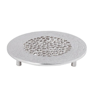 Wholesale Round Aluminium Metal <b>Trivet</b> With Nickel Finish Decorative Kitchen Hot Pot Stand Tabletop Protector At Factory Price - Product Image 1