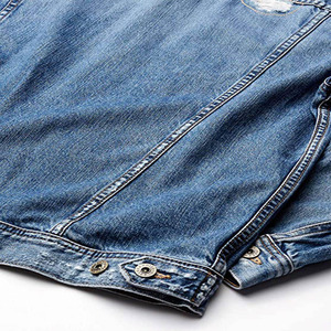 Veste en jean délavé pour homme, classique, décontractée, boutonnée, couleur unie, coupe classique, pour l'automne, à prix abordable - Product Image 6