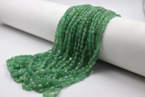 ลูกปัดมรกตแซมเบียธรรมชาติคุณภาพสูง4-7มม. อัญมณีทรงรีเรียบอัญมณีหลวมสำหรับการทำเครื่องประดับ - Product Image 4