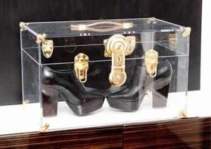 Custom High-End Freestanding Classic Transparent Plastic Glass <b>Corner</b> <b>Shelf</b> Riser Glossy Finish for Easy Assembly for - Product Image 2