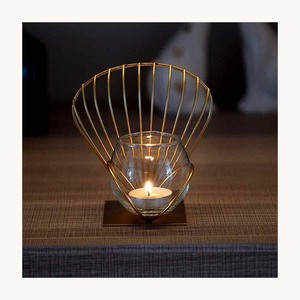 Designer Metal And Glass <b>Tealight</b> <b>Holder</b> Customized New Design Elegant Candle Stand for Living Room Decor - Product Image 1