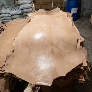 High Grade Cow Vegetable Tanned <b>Leather</b> Half Hides Natural Color Full Grain Veg <b>Tan</b> Heavy Supply For Crafting Belts Bags Tools - Product Image 4