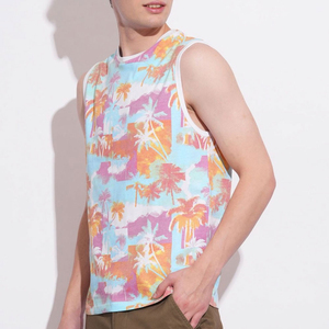Camiseta sin mangas para hombre, ropa deportiva atlética, camiseta sin mangas, tela elástica transpirable, diseño ligero y cómodo para entrenamiento en el gimnasio - Product Image 2