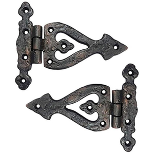 New Heavy Duty Cast Iron Tee Hinge Antique Black T-Strap Decorative Gate Hinge For Vintage <b>Barn</b> <b>Door</b> Cabinet Wardrobe <b>Hardware</b> - Product Image 1