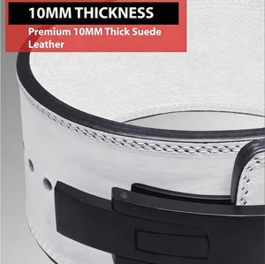 Ceintures de musculation en cuir de vachette 10MM personnalisables, respirantes, pour soulever des poids, soutien lombaire, entraînement de squat en salle de sport, sécurité fitness - Product Image 4