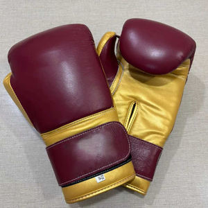 Équipement d'entraînement professionnel de Muay Thai et de kickboxing 2026, gants de boxe en cuir rouge et or, meilleur choix pour les arts martiaux - Product Image 1