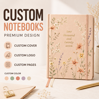 Agenda hebdomadaire LABON Custom 2027 Botanical Blossom Planner, couverture rigide florale, esthétique, journal de bien-être, carnet de gratitude