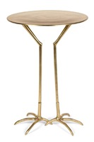Table console ronde en laiton avec design de pieds d'oiseau, faite à la main, moderne, durable, meubles de salon