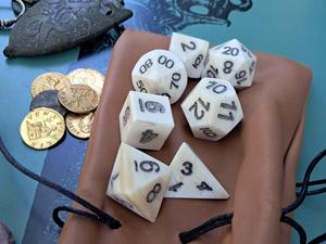 100% High quality Buffalo bone DND <b>Dice</b> Set Polished Buffalo Bone Collection for Tabletop Gaming Fantasy Adventures and Giftings - Product Image 6