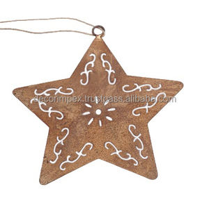 Adornos artesanales de Navidad de metal de linternas de hierro y adornos decorativos de linterna de festival de oro y plata - Product Image 1