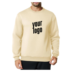 Men Casual Winter Hoodie Long Sleeve Crew Neck unisex <b>sweatshirt</b> Custom logo OEM Service 100% cotton/Polyester Breathable fabric - Product Image 1