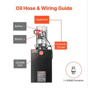 Unidad de Potencia Hidráulica de Acción Simple para Camiones Volquete, Bomba de 15 Cuartos con Presión Máxima de Alivio de 3200 PSI, Caudal de 0.91 GPM, 12V CC - Product Image 6