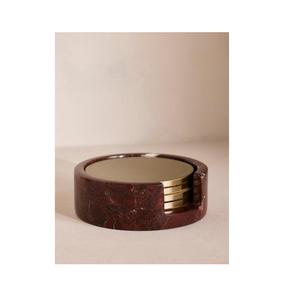 High Quality Aluminium and Brass Metal Gold Ivory Color Customized Tea Cup or <b>Glass</b> <b>Coasters</b> - Product Image 1