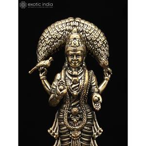 Hecho a mano 3 \ "pequeño ídolo de latón superfino de Vasavi Kanyaka Parameshvari Devi decoración del hogar escultura devocional - Product Image 2